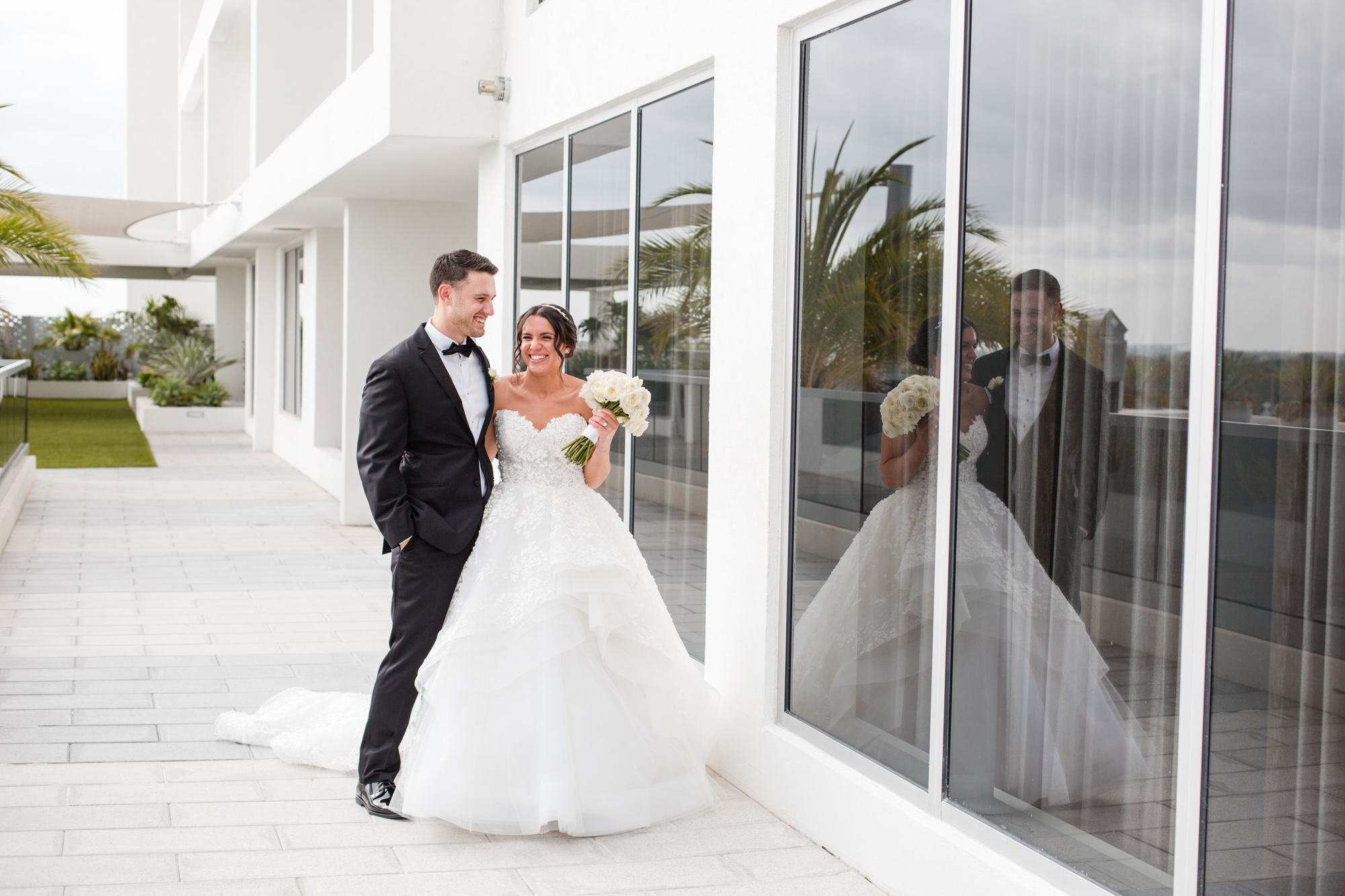bride and groom portrait during their Beth Torah Benny Rok Temple Wedding Photography