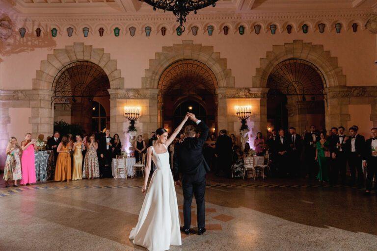 First dance in the Lake Room at the Flagler Museum In Palm Beach