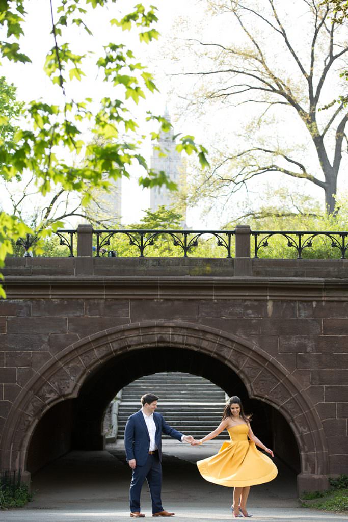 central park engagement photography