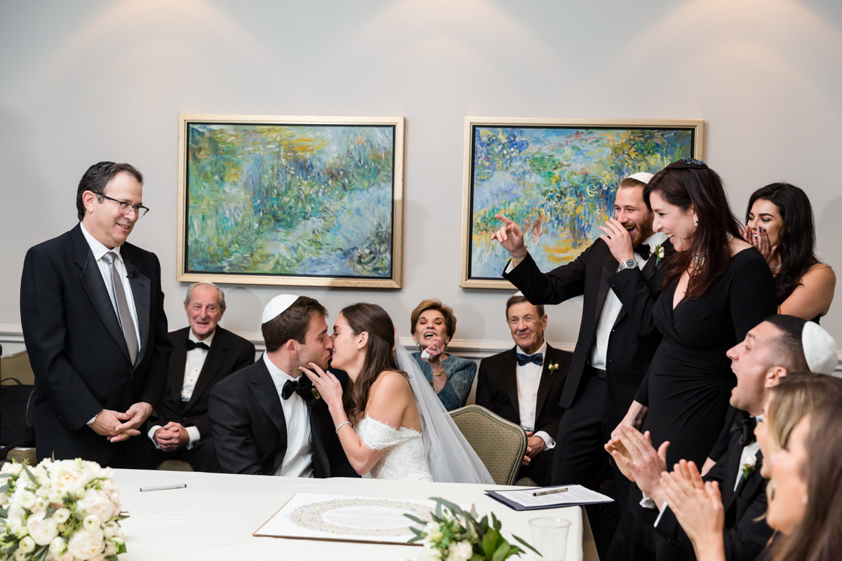 Jewish wedding ketubah signing ceremony at the Ritz Carlton in Key Biscayne.