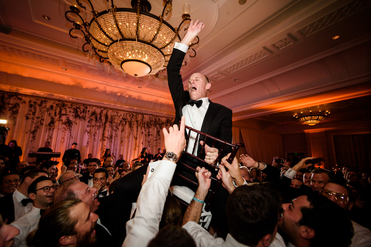 Father of groom during the hora at the Ritz Carlton on Key Biscayne.