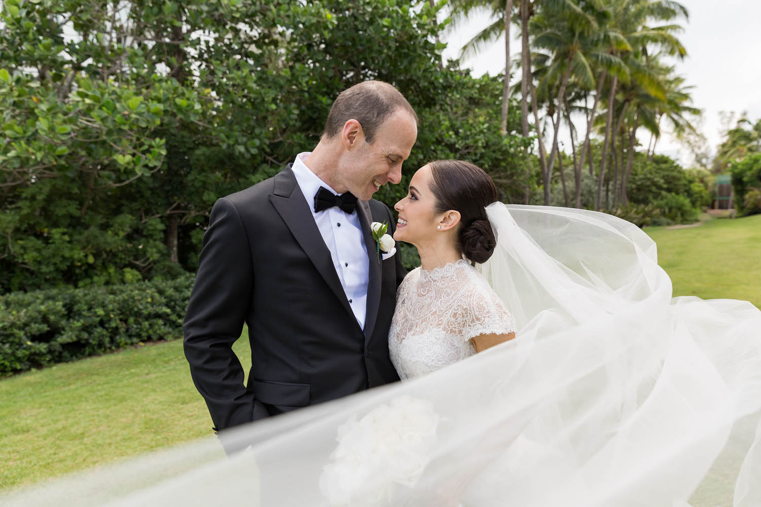 Veil blowing in the wind at the Ritz Carlton on Key Biscayen