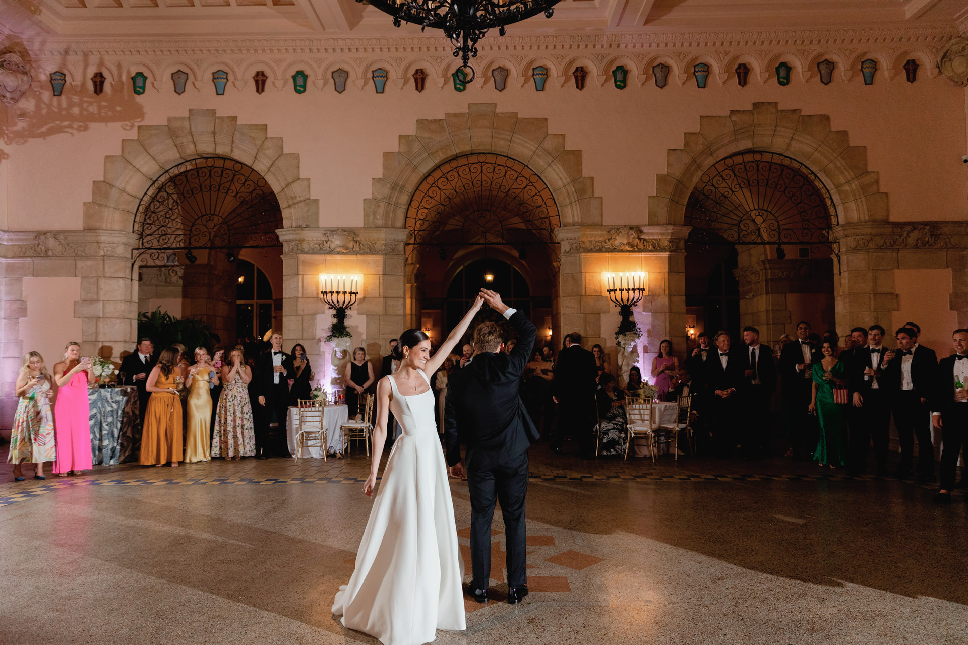 First dance in the Lake Room at the Flagler Museum In Palm Beach