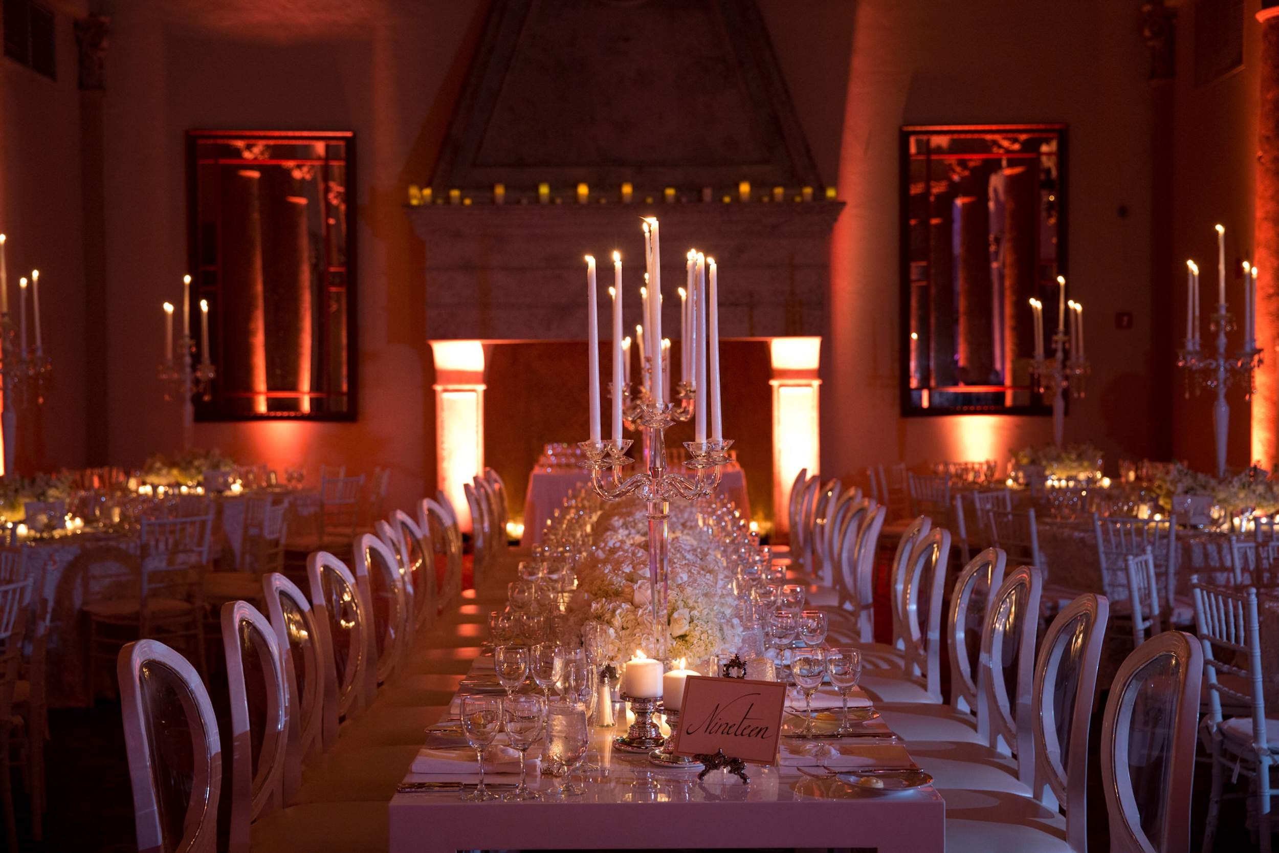 Candlelight Wedding Reception at Biltmore Hotel Miami