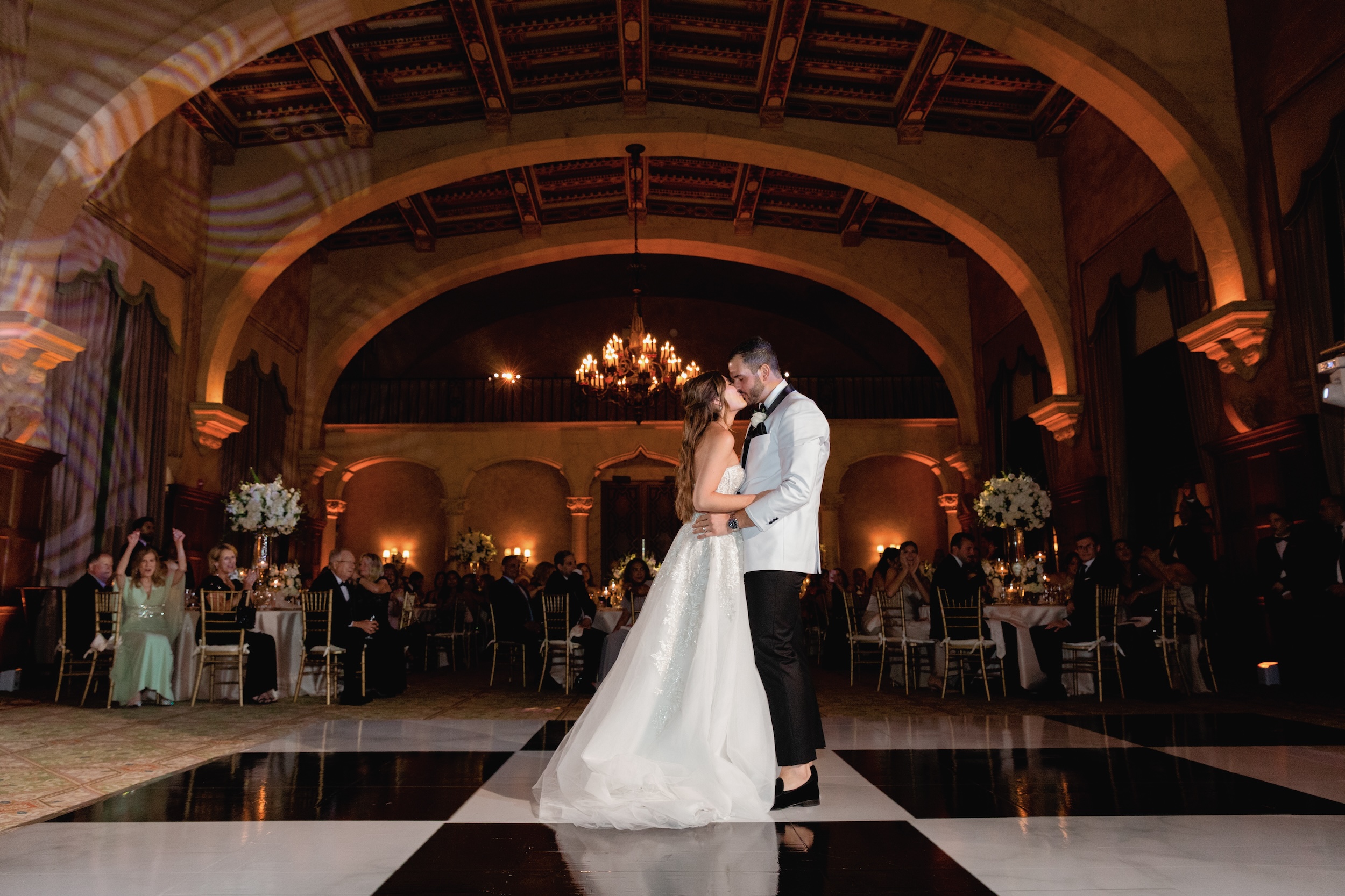 Bride and Groom on Dance Floor at Biltmore Hotel Wedding