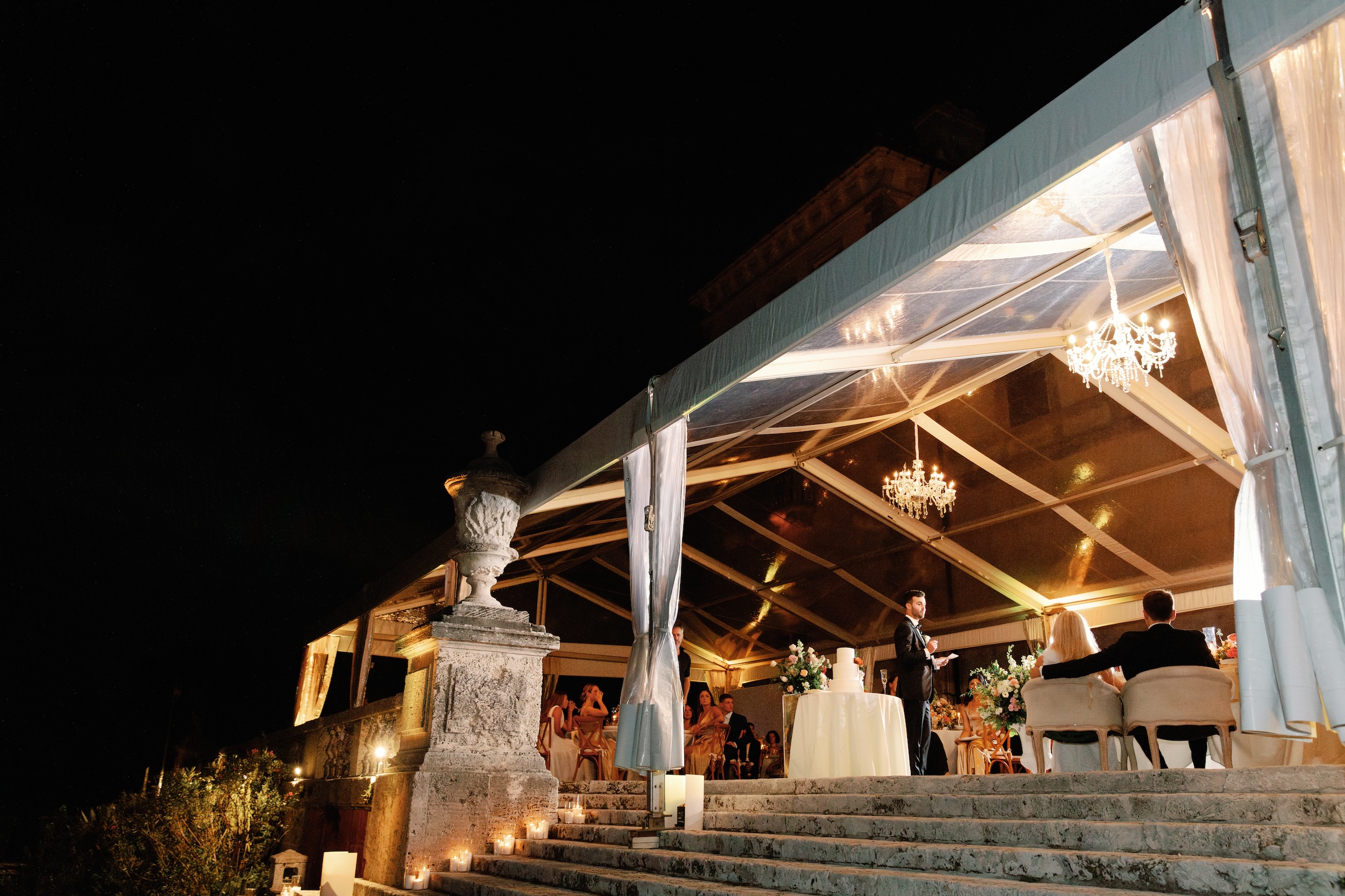 Tented Wedding Reception at Vizcaya Museum and Gardens