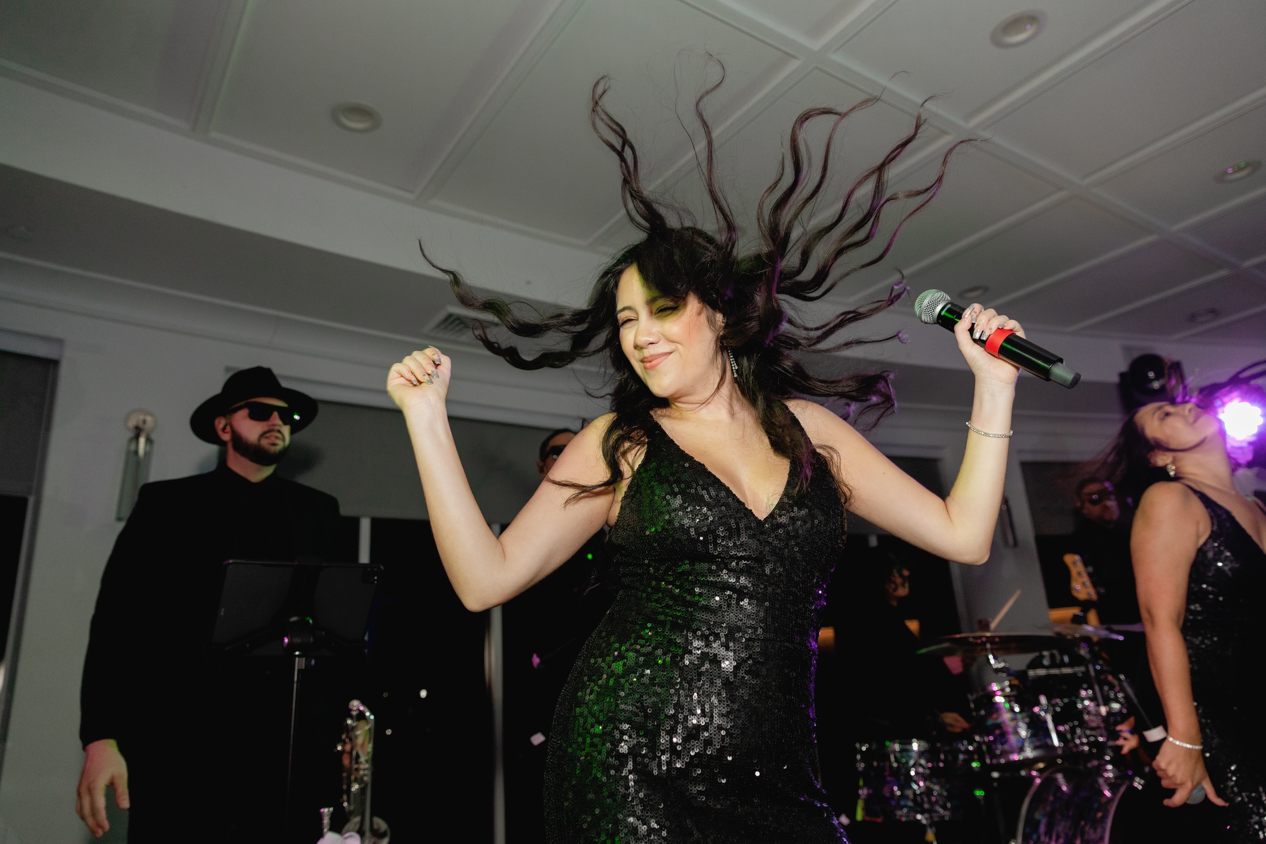 Live Band Performing at Addison Reserve Country Club Wedding