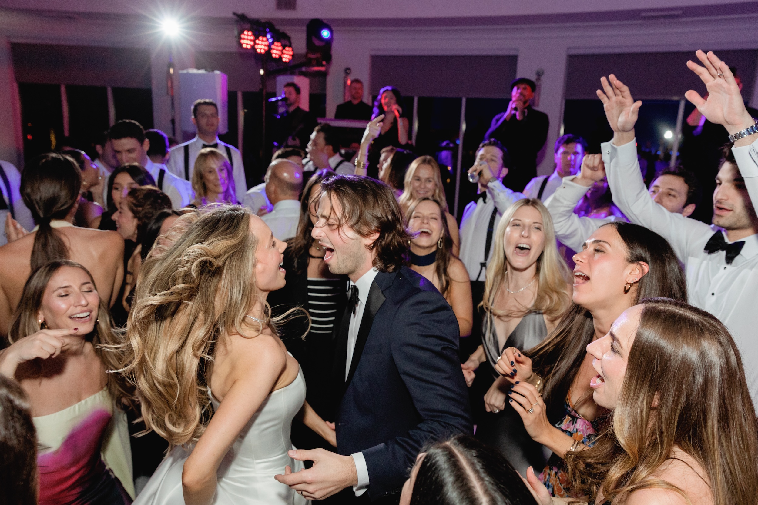 Bride and Groom on Dance Floor at Addison Reserve Wedding