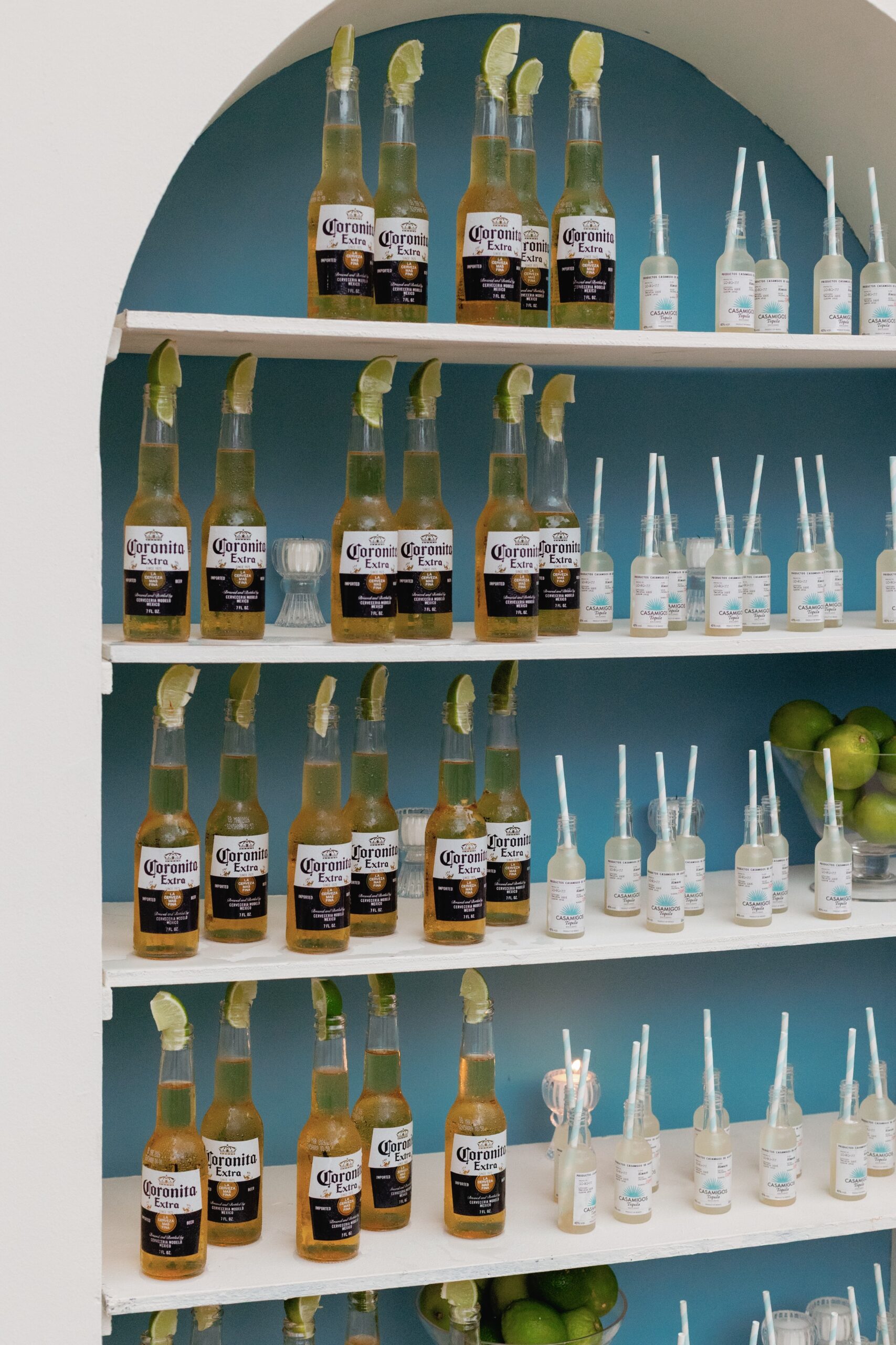Corona with Lime to Welcome Guests to Wedding