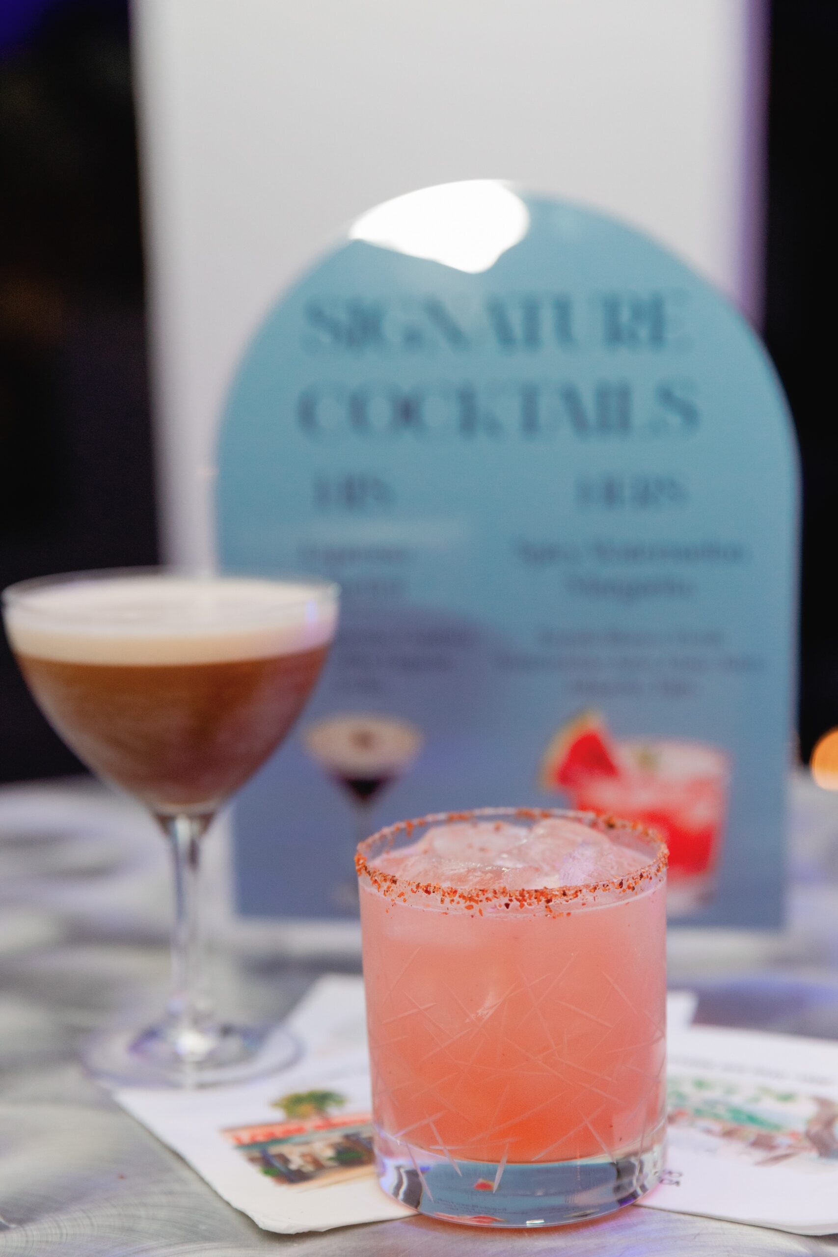 Signature Drink Selection at Addison Reserve Country Club Wedding Cocktail Hour