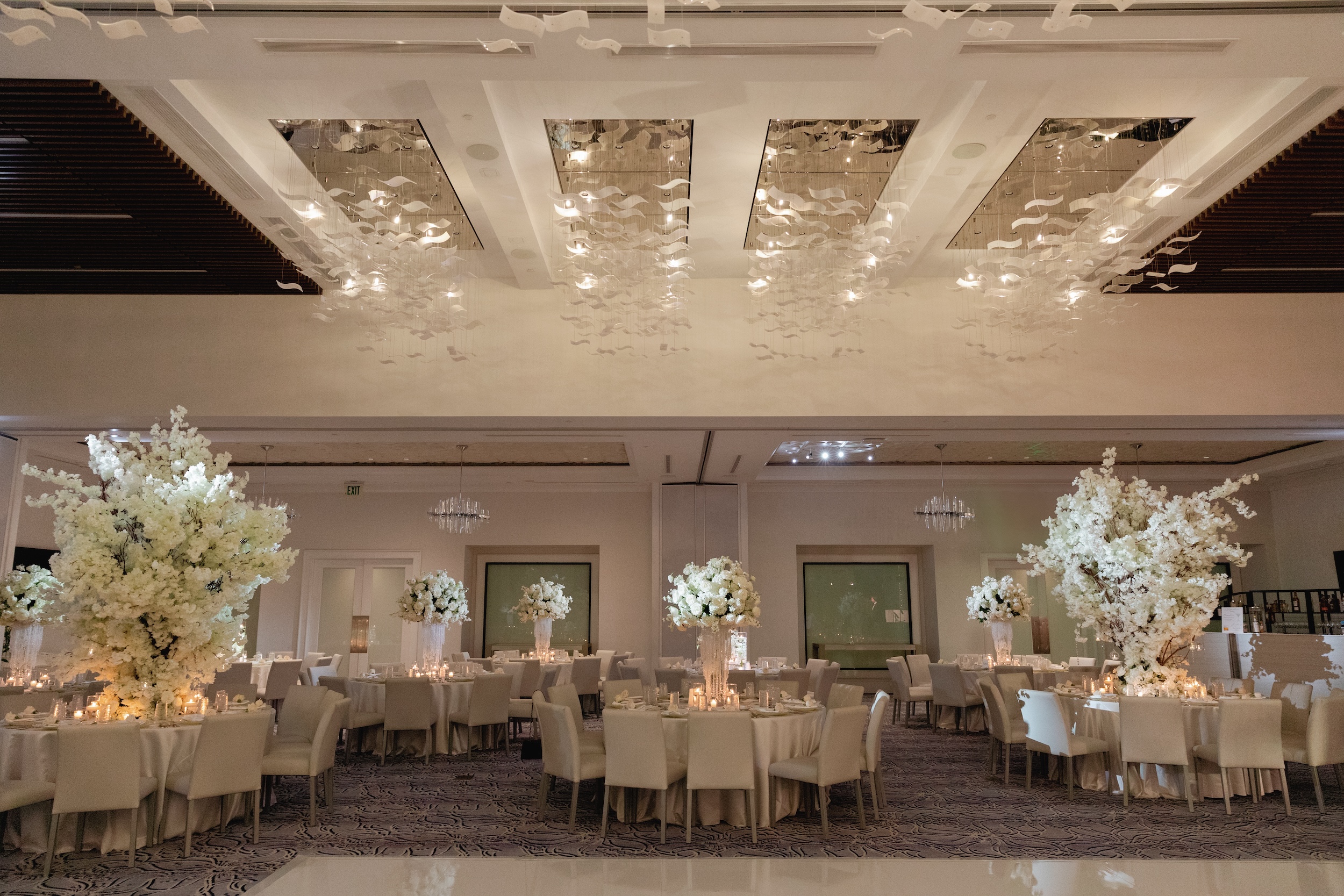Elegant Wedding with White Flowers at Broken Sound Club