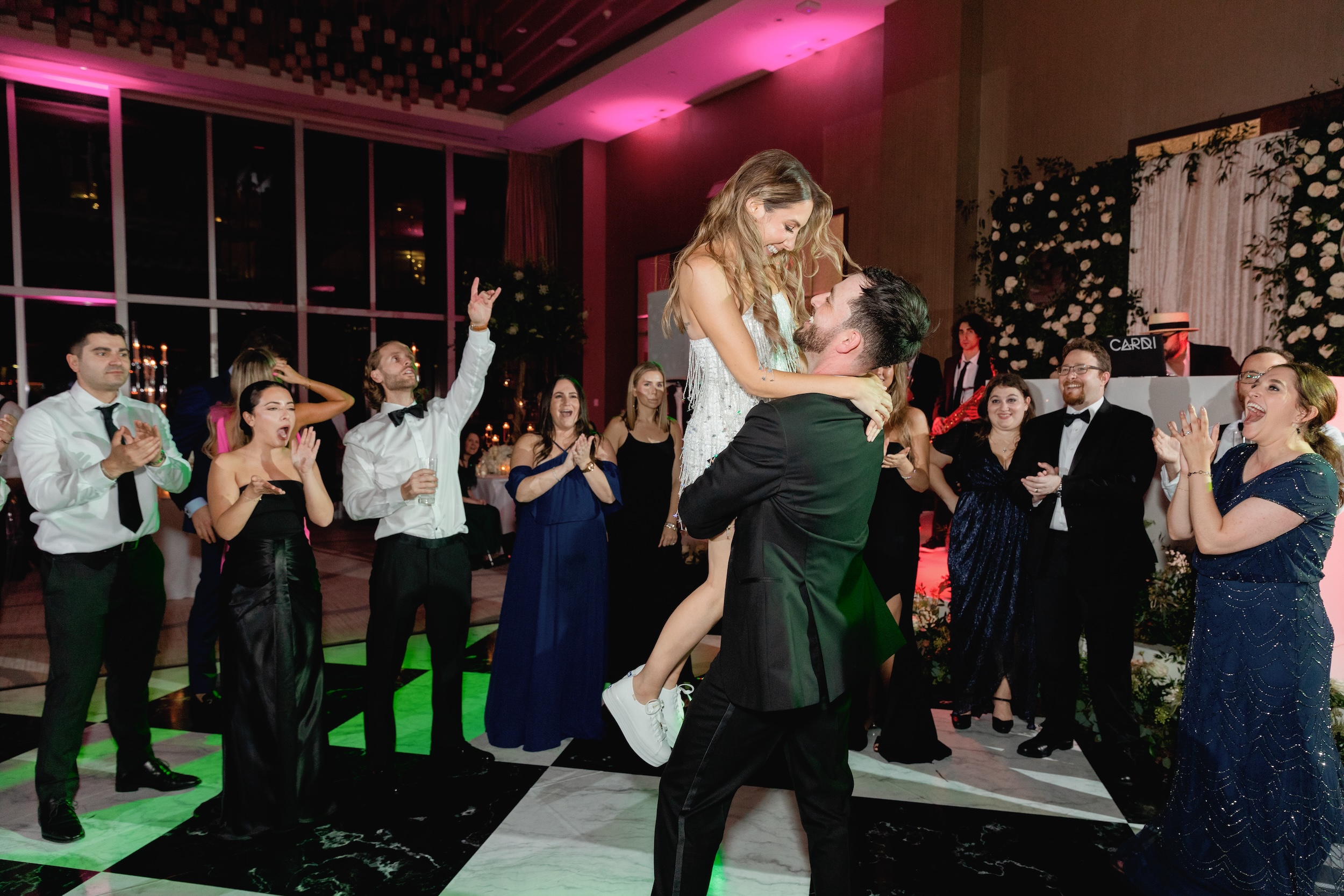 Bride and Groom at Afterparty at Conrad Fort Lauderdale Wedding