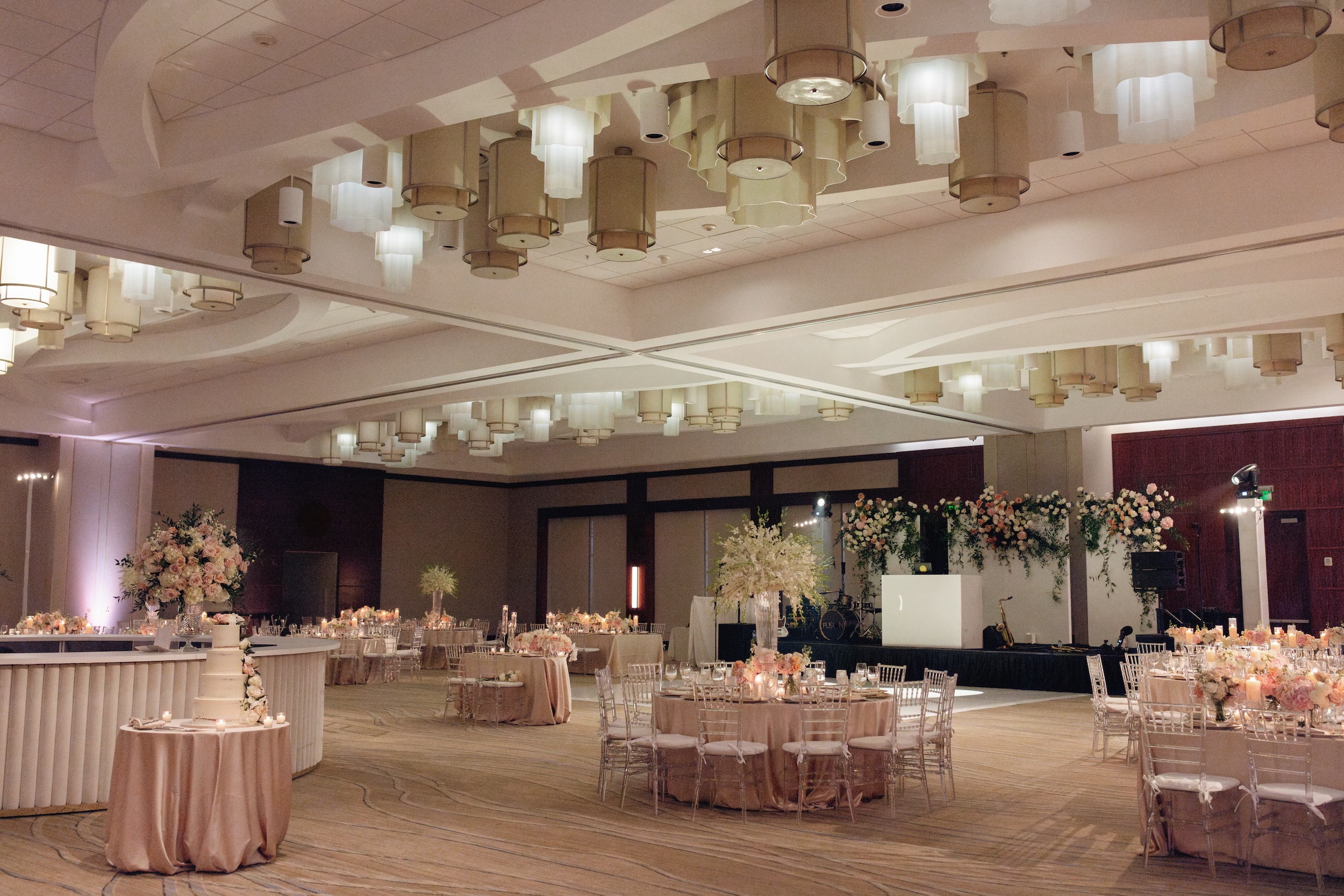 Elegant Wedding Reception Setup at Marriott Harbor Beach Fort Lauderdale