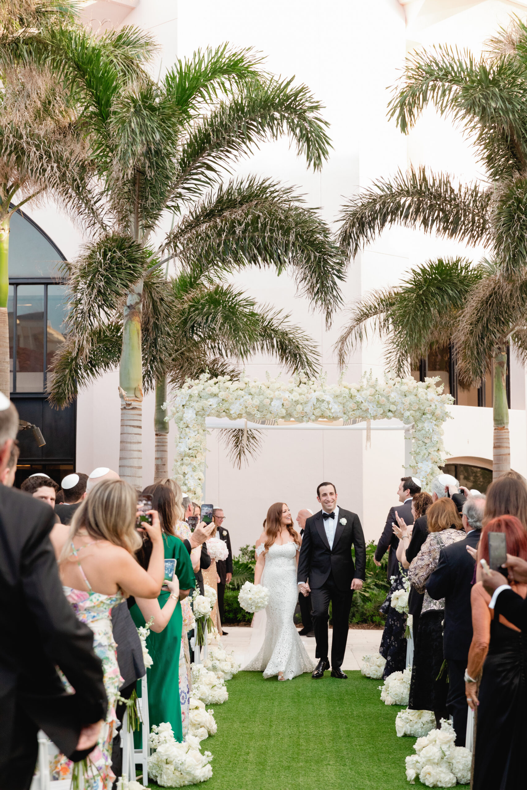 Bride and Groom at Outdoor Wedding Ceremony at The Boca Raton