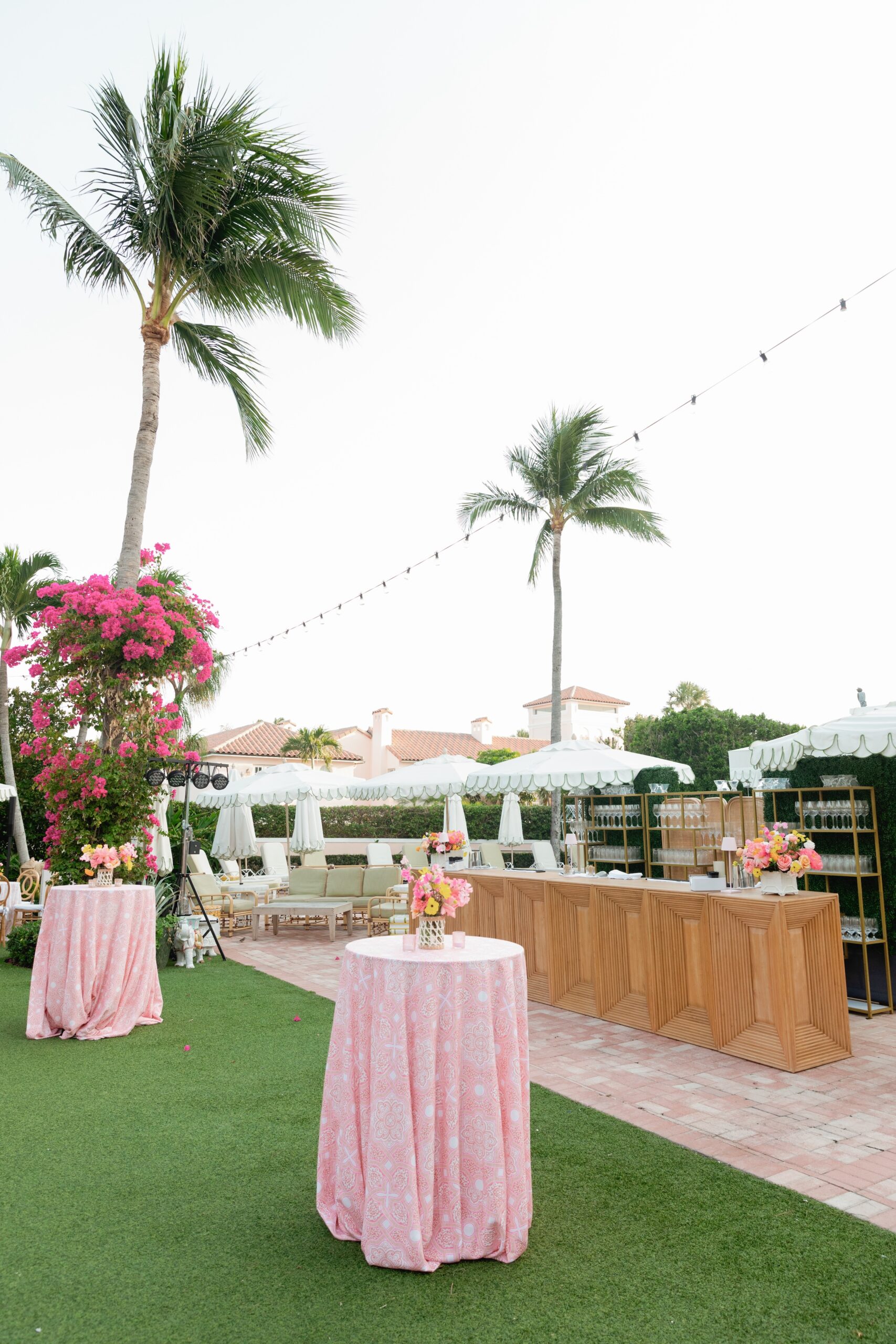 Bar at Garden Wedding at The Colony Hotel Palm Beach
